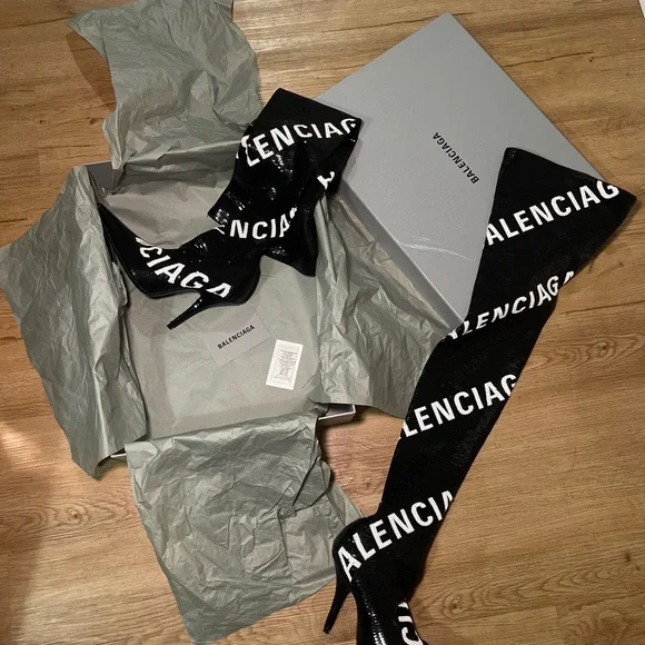 Balenciaga Black Over-the-Knee Boots - Picture 2 of 4